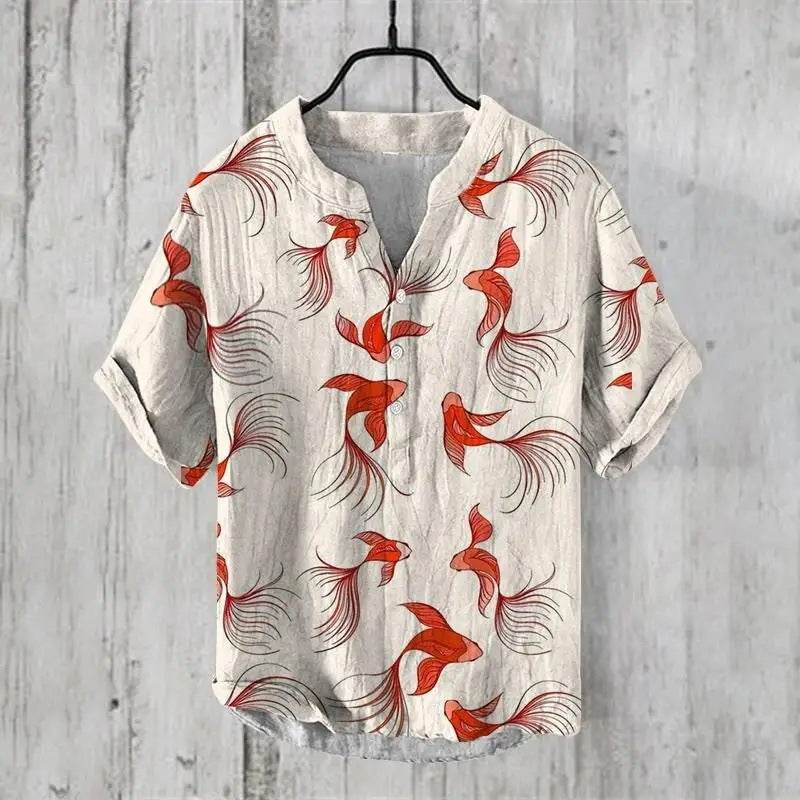 Vêtements décontractés d'été pour hommes - T-shirt à manches courtes en V - Allomarc.com