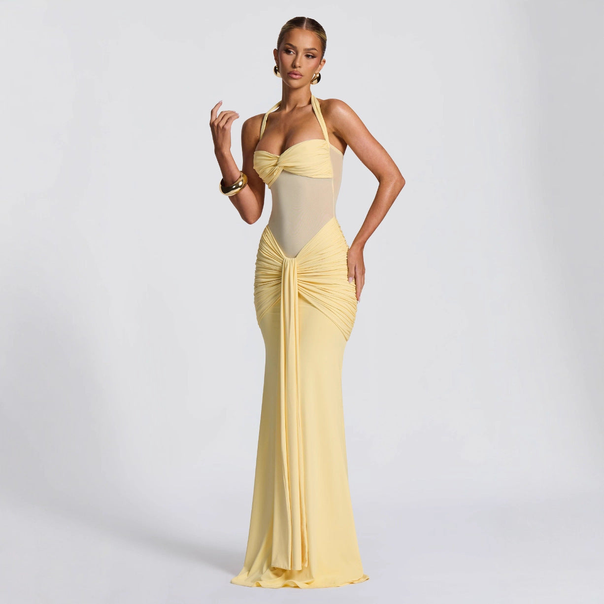 Robe Ajustée à Ruban pour Femme