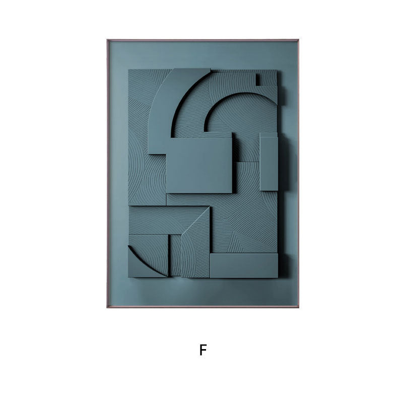 Peinture Suspendue Géométrique Morandi Abstracte en 3D