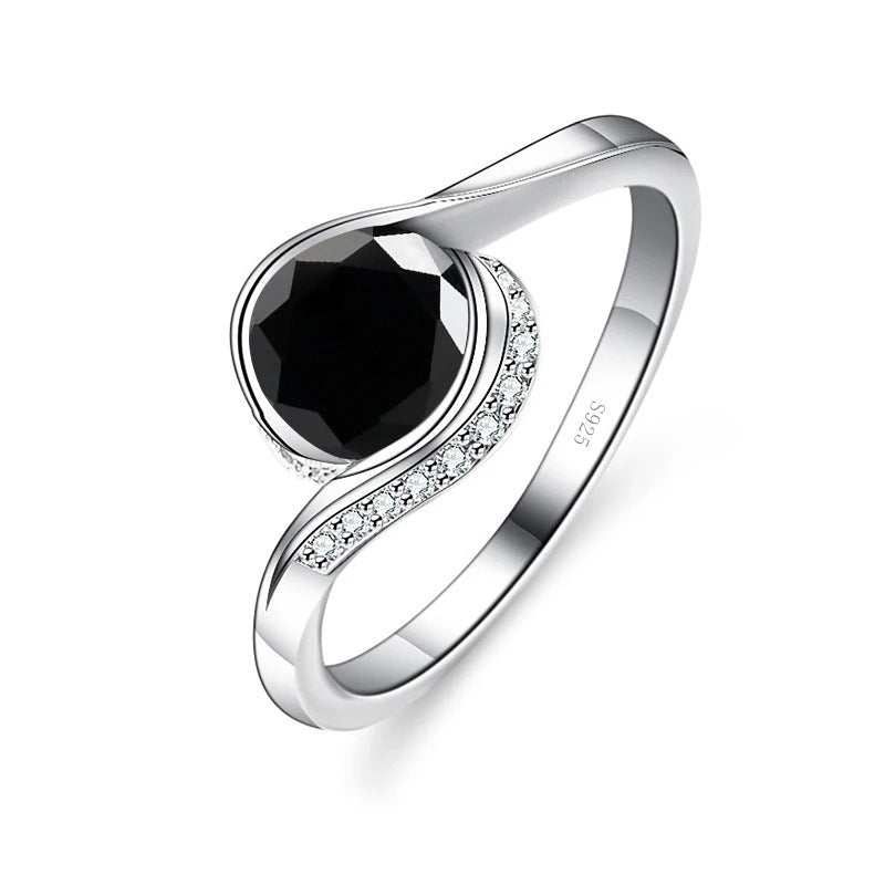 Bague en Moissanite S925 en Argent Sterling pour Femmes