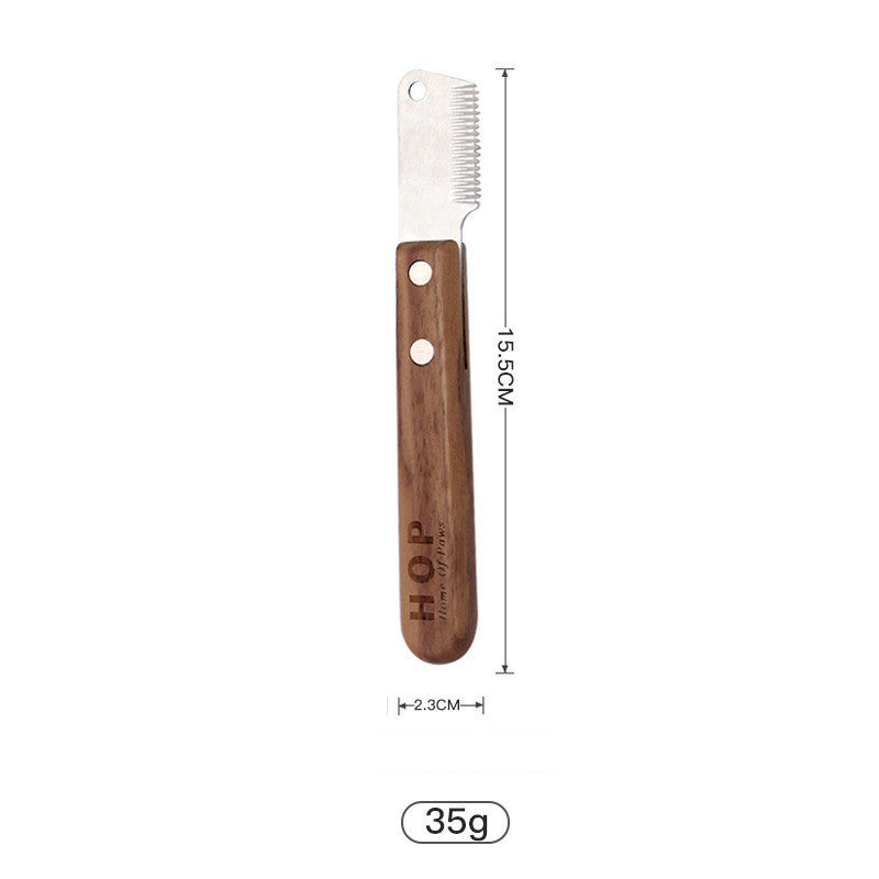 Peigne en Bois Massif Antique pour Éliminer les Poils Flottants