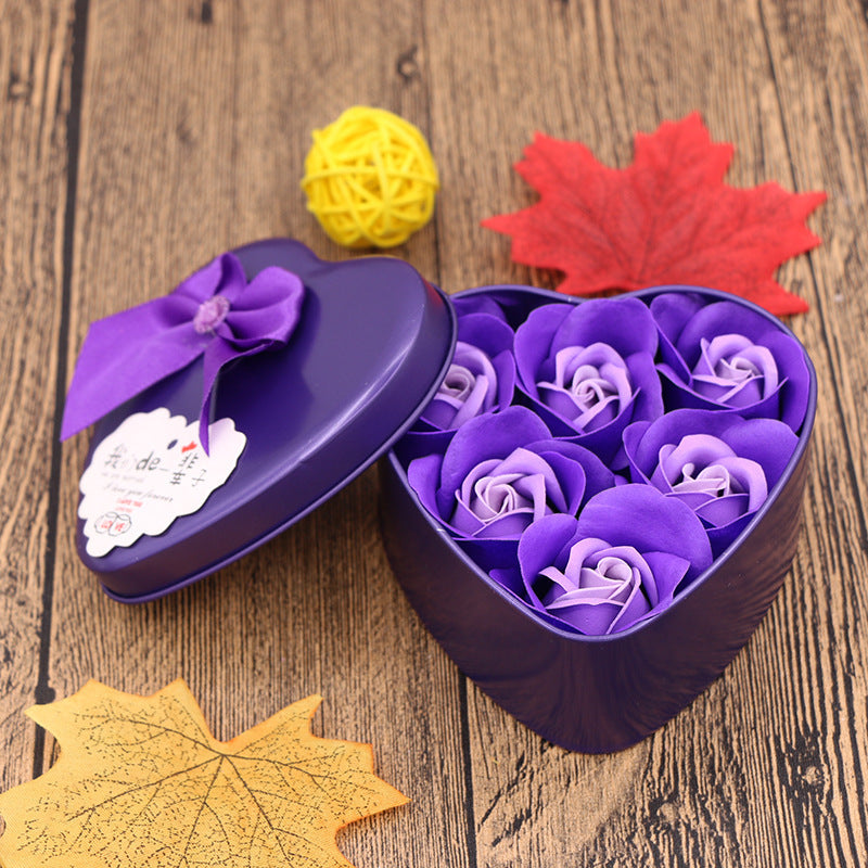 Boîte Cadeau Fleurs en Savon - Idée Cadeau pour la Saint-Valentin et la Fête des Mères