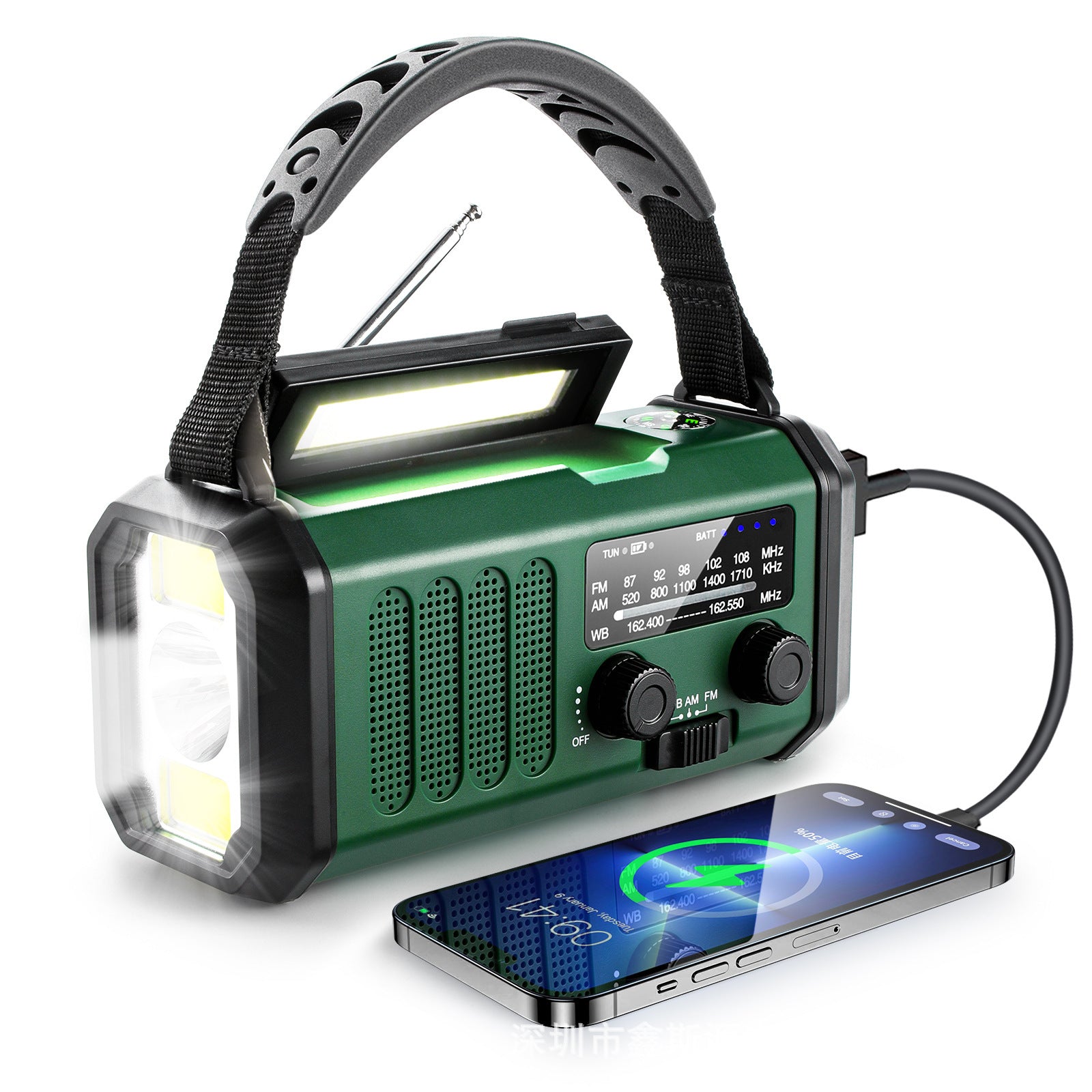 Lampe de Poche Portable Solaire d'Urgence FMAM