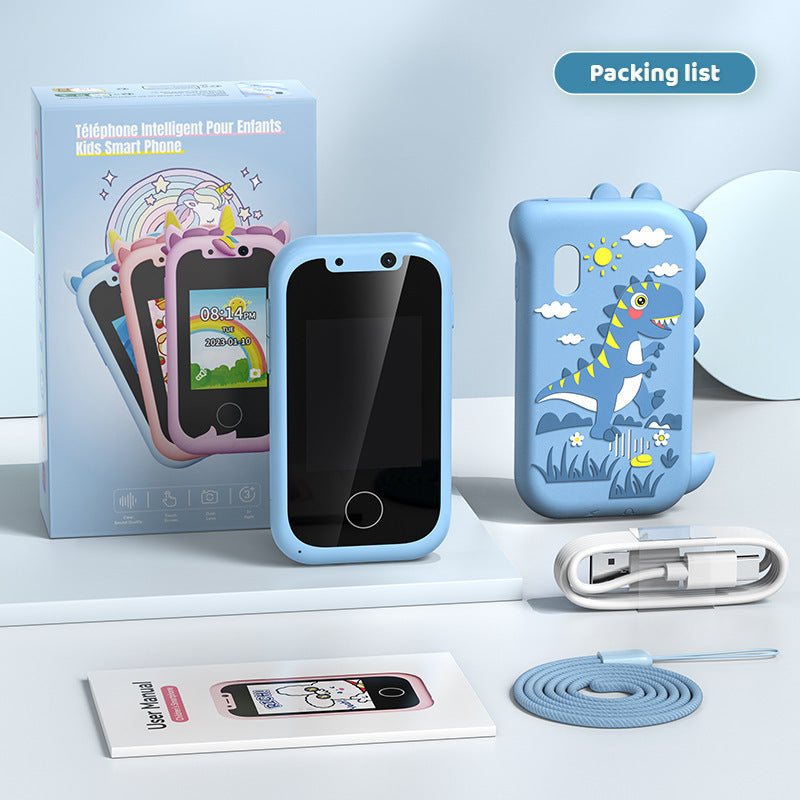Téléphone Mobile pour Enfants avec Écran Tactile et Double Caméra