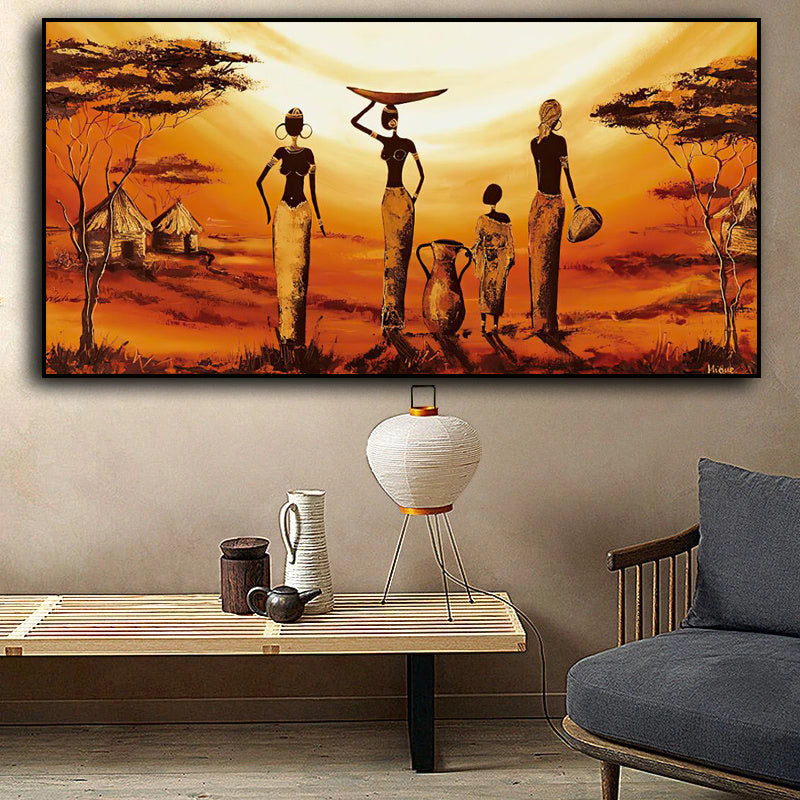 Poster en Toile Abstrait Femme Africaine