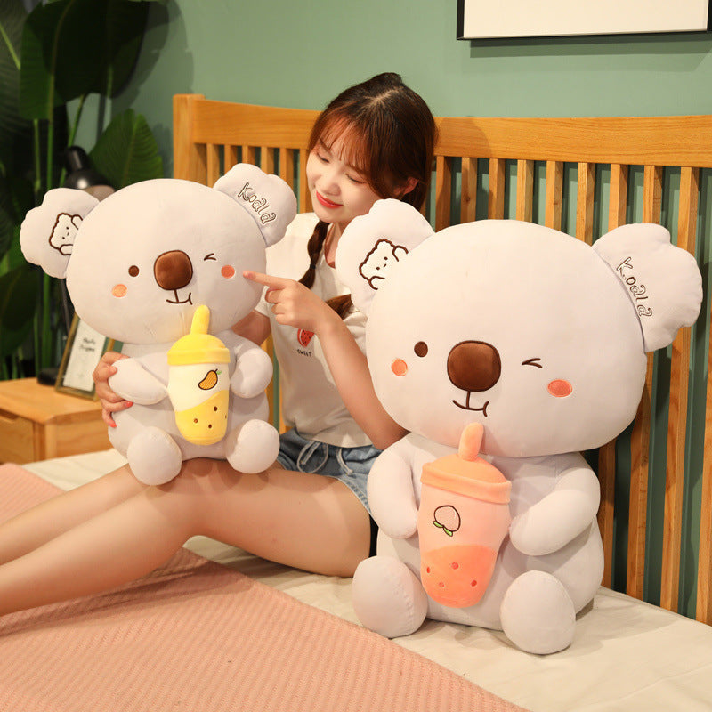 Nouveau Poupée en Peluche Koala avec Tasse de Thé au Lait Doux