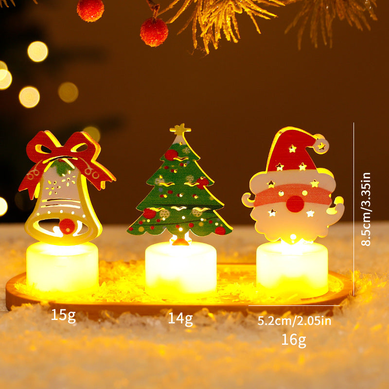 Lumière Électronique LED en Bougie de Noël pour Décoration de Sapin Créative