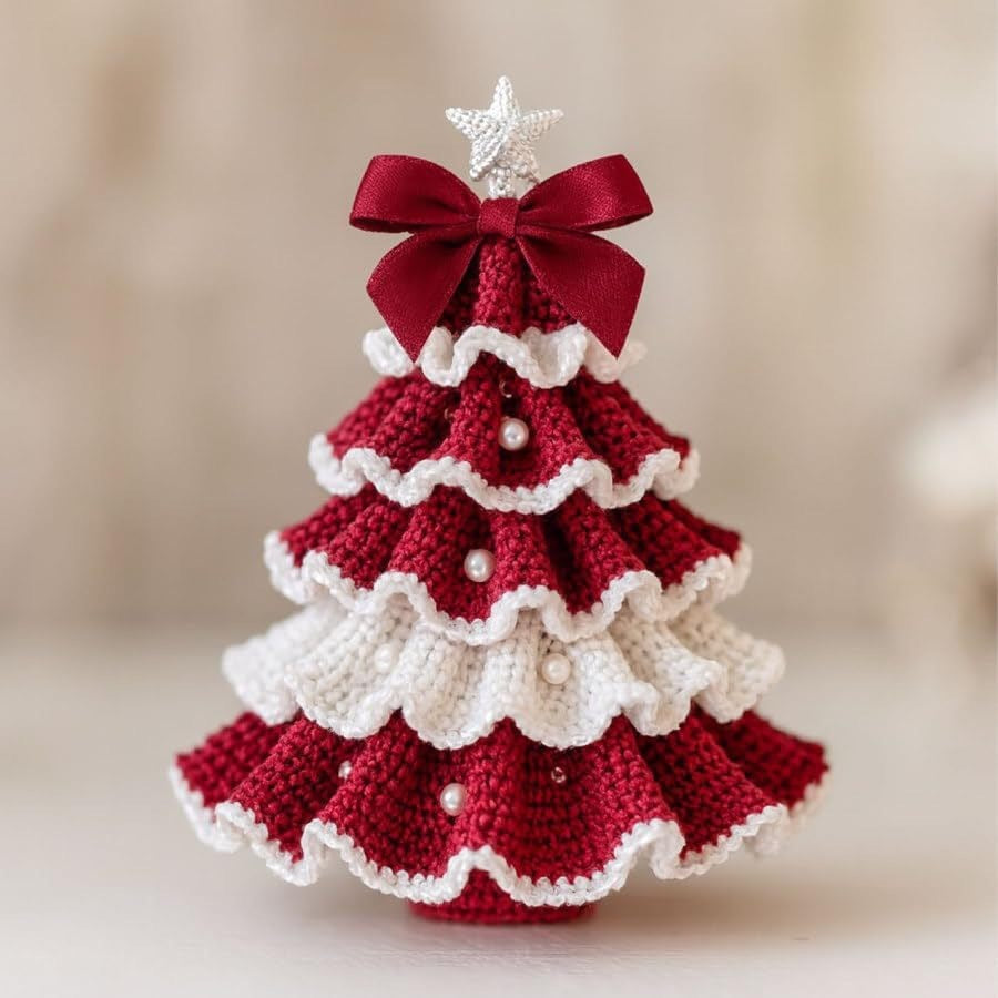 Kit de Matériaux DIY pour Décoration de Sapin de Noël au Crochet