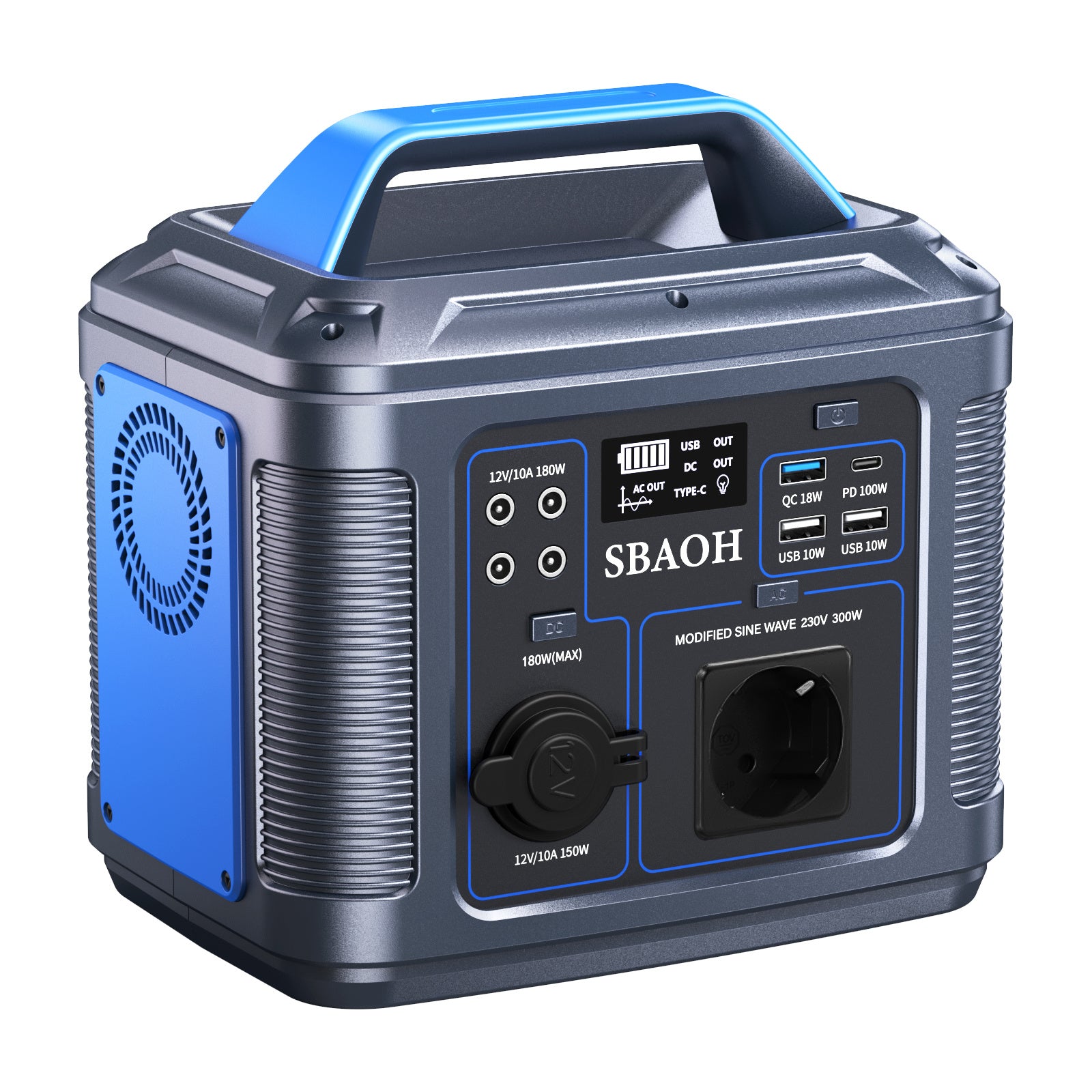 SBAOH Station D'Énergie Portable 300W - Générateur Solaire 296Wh