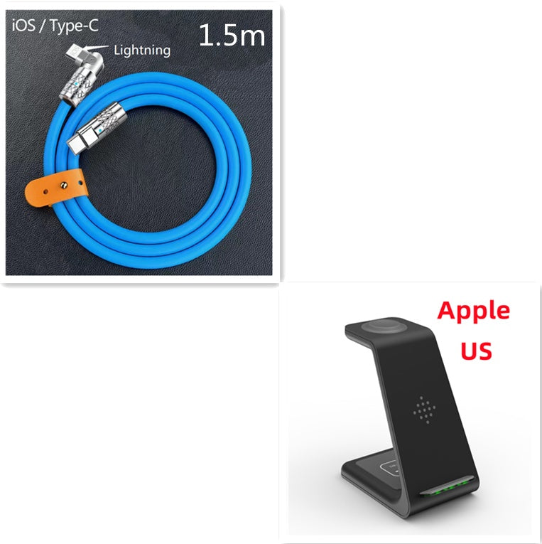 Station de Charge Sans Fil 3 en 1 - Support de Charge Rapide pour Téléphone