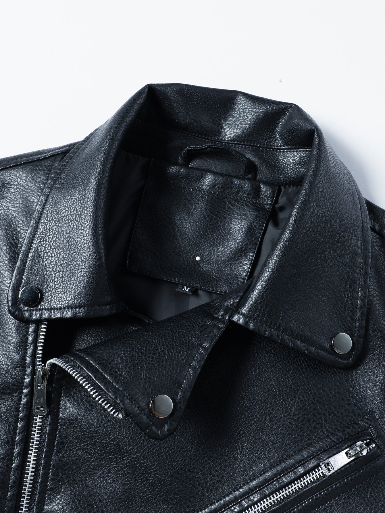 Veste en Jean à Patches pour Hommes, Veste de Travail à Fermeture Éclair Diagonale