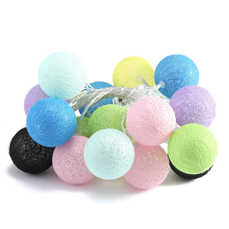 Guirlande Lumineuse en Boules de Coton LED