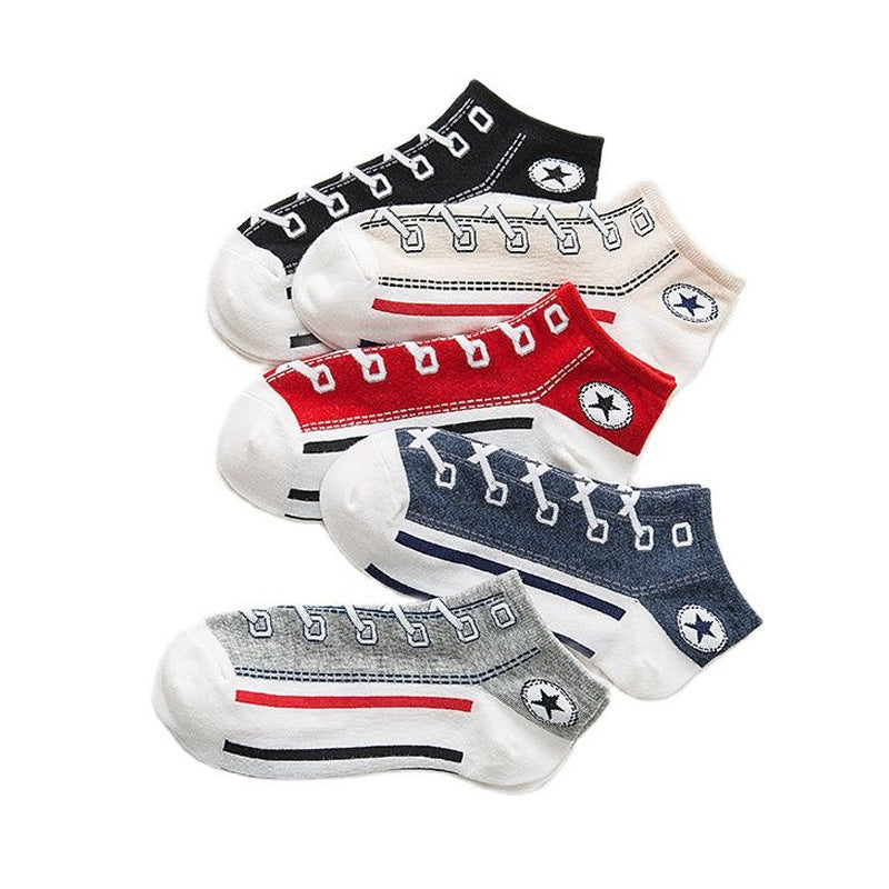 Chaussettes de bateau en coton peigné - Déodorantes et respirantes