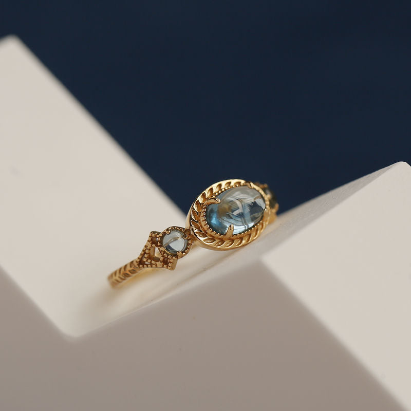 Bague Vintage en Topaze pour Femme