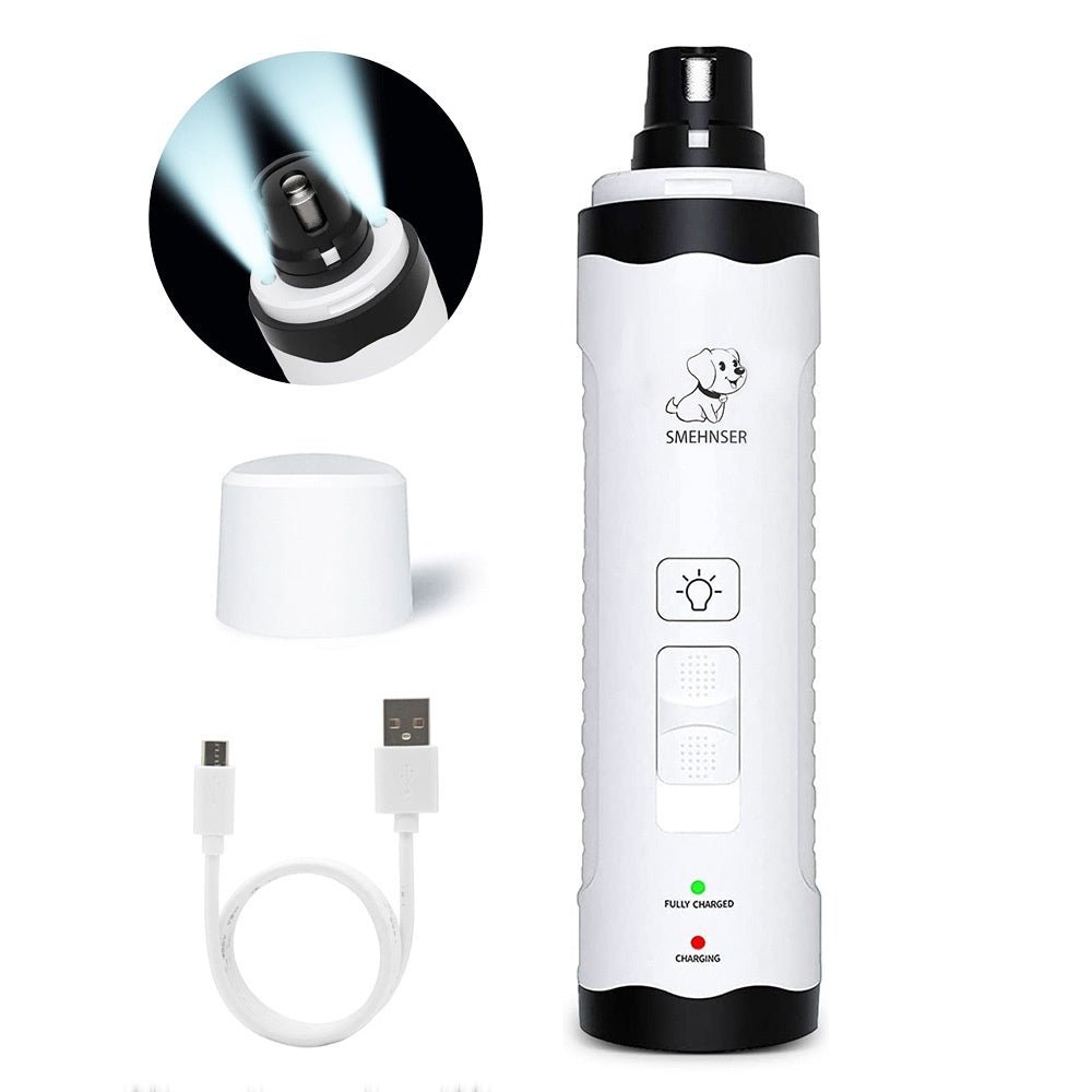 Dispositif Automatique de Perçage des Ongles pour Animaux de Compagnie - Électrique 3 Vitesses avec LED - Allomarc.com