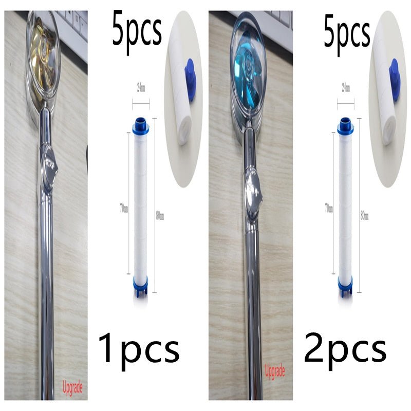 Douchette Turbo Propeller Économiseur d'Eau Haute Pression 360 Degrés avec Extension de Ventilateur - Allomarc.com