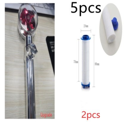 Douchette Turbo Propeller Économiseur d'Eau Haute Pression 360 Degrés avec Extension de Ventilateur - Allomarc.com