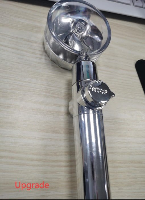 Douchette Turbo Propeller Économiseur d'Eau Haute Pression 360 Degrés avec Extension de Ventilateur - Allomarc.com