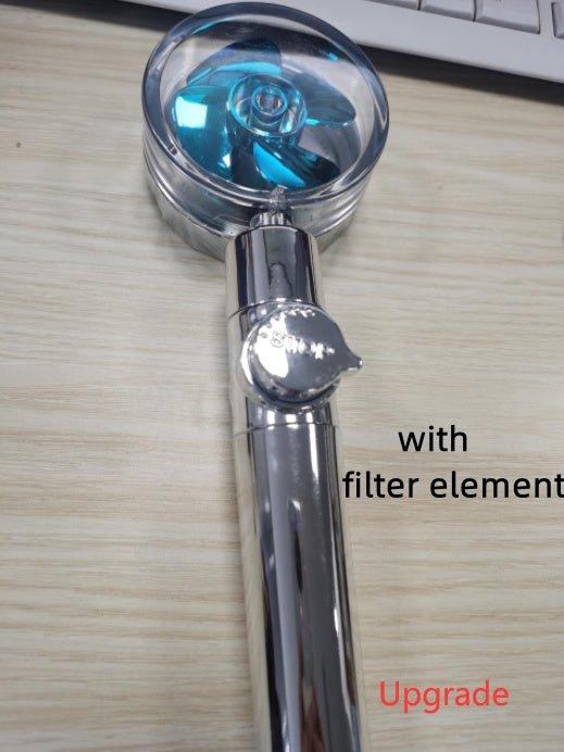 Douchette Turbo Propeller Économiseur d'Eau Haute Pression 360 Degrés avec Extension de Ventilateur - Allomarc.com