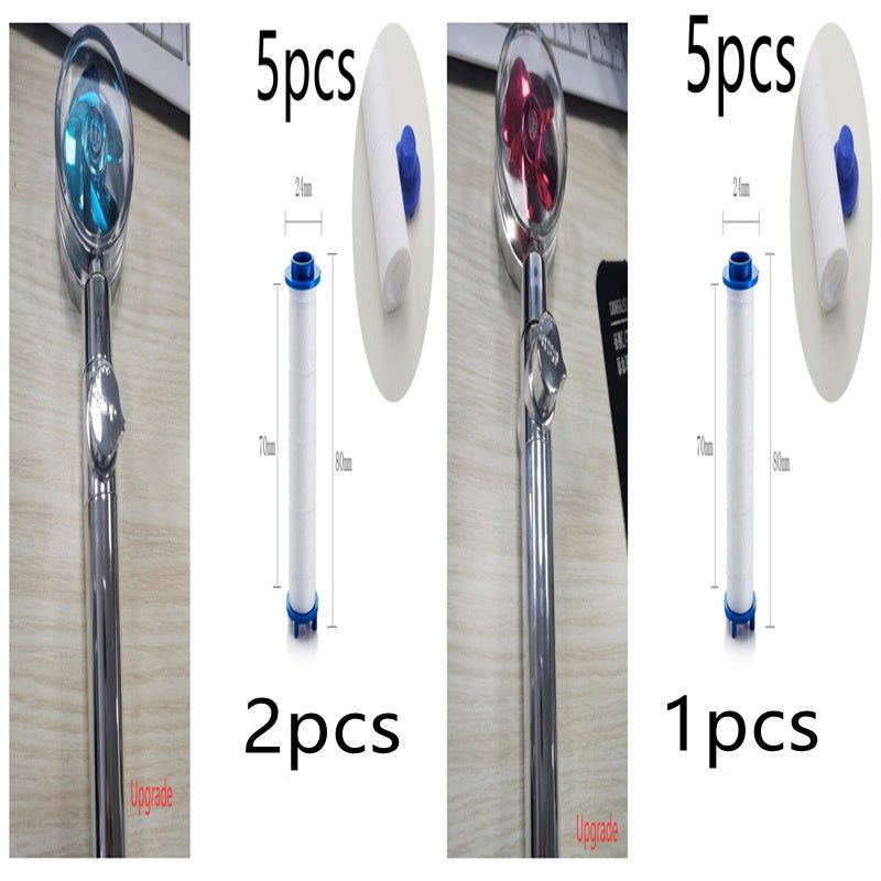 Douchette Turbo Propeller Économiseur d'Eau Haute Pression 360 Degrés avec Extension de Ventilateur - Allomarc.com