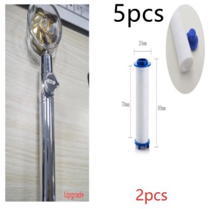 Douchette Turbo Propeller Économiseur d'Eau Haute Pression 360 Degrés avec Extension de Ventilateur - Allomarc.com