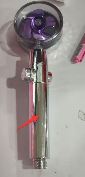 Douchette Turbo Propeller Économiseur d'Eau Haute Pression 360 Degrés avec Extension de Ventilateur - Allomarc.com