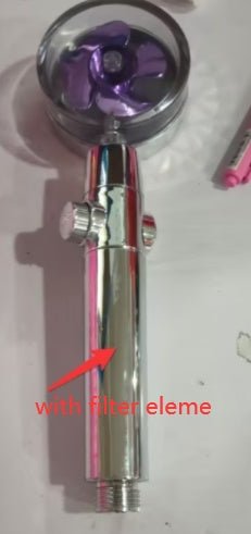 Douchette Turbo Propeller Économiseur d'Eau Haute Pression 360 Degrés avec Extension de Ventilateur - Allomarc.com