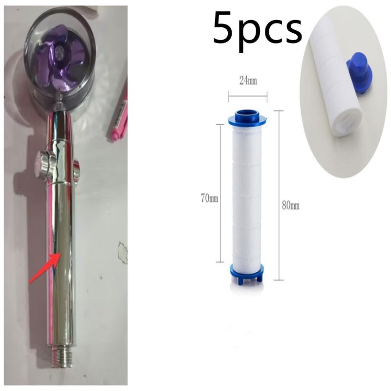 Douchette Turbo Propeller Économiseur d'Eau Haute Pression 360 Degrés avec Extension de Ventilateur - Allomarc.com