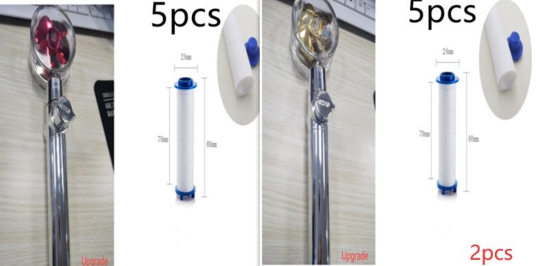 Douchette Turbo Propeller Économiseur d'Eau Haute Pression 360 Degrés avec Extension de Ventilateur - Allomarc.com