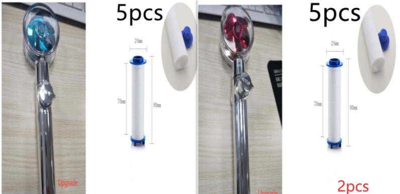 Douchette Turbo Propeller Économiseur d'Eau Haute Pression 360 Degrés avec Extension de Ventilateur - Allomarc.com