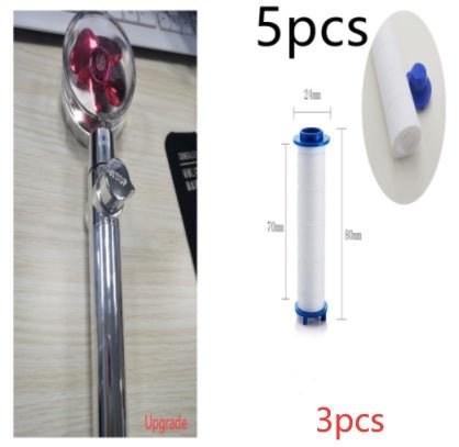 Douchette Turbo Propeller Économiseur d'Eau Haute Pression 360 Degrés avec Extension de Ventilateur - Allomarc.com