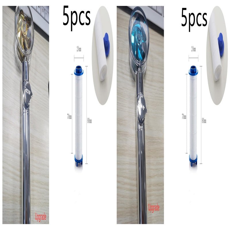 Douchette Turbo Propeller Économiseur d'Eau Haute Pression 360 Degrés avec Extension de Ventilateur - Allomarc.com