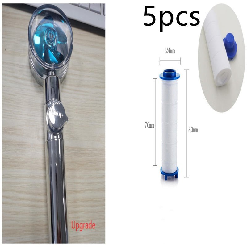 Douchette Turbo Propeller Économiseur d'Eau Haute Pression 360 Degrés avec Extension de Ventilateur - Allomarc.com