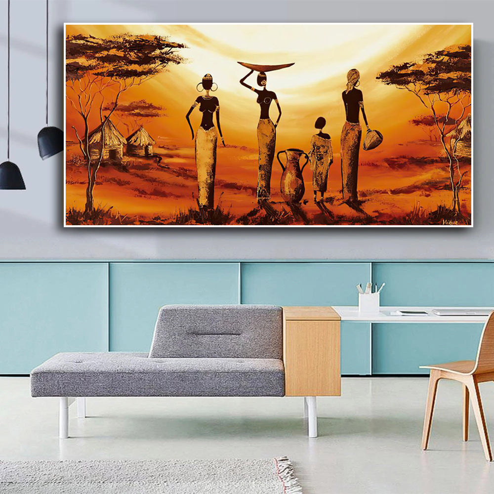 Poster en Toile Abstrait Femme Africaine