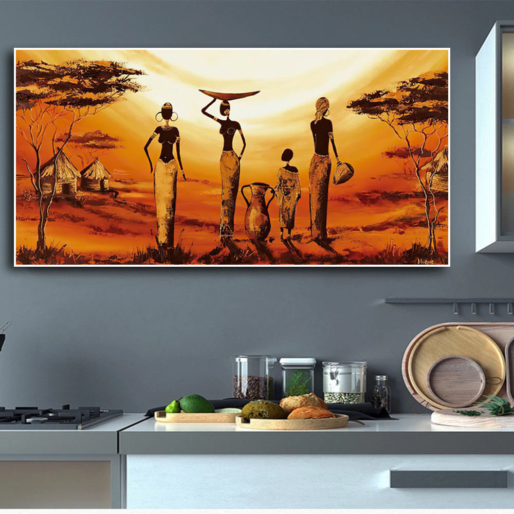 Poster en Toile Abstrait Femme Africaine