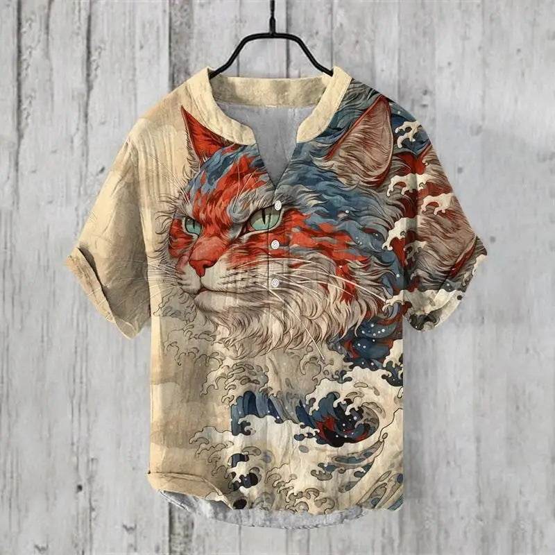 Vêtements décontractés d'été pour hommes - T-shirt à manches courtes en V - Allomarc.com