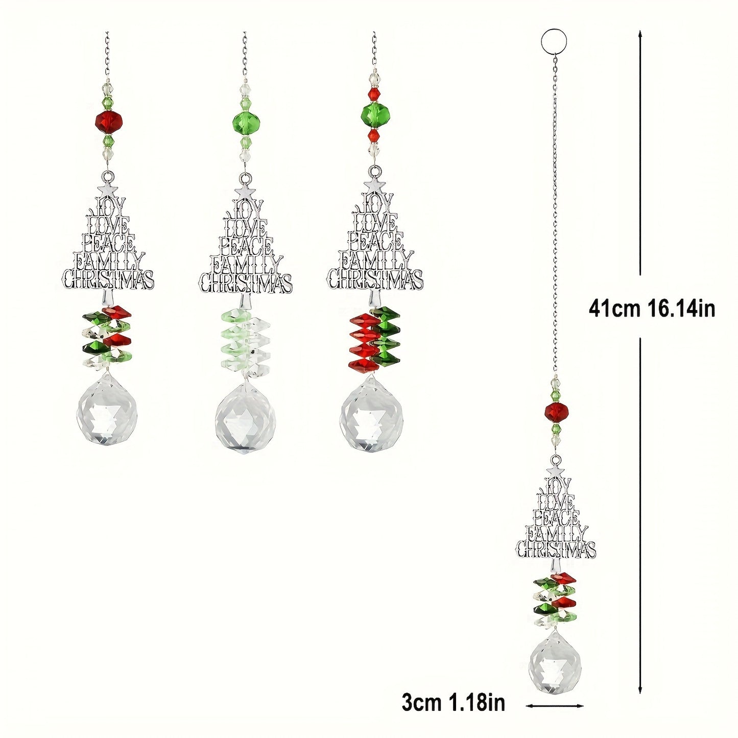 Pendentif en Cristal Suncatcher pour Noël