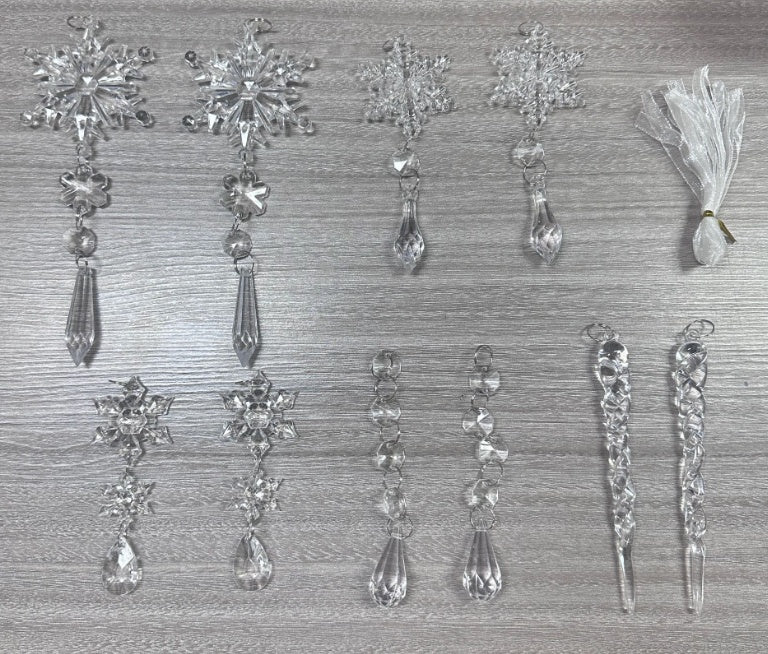 10pcs Acrylic Ornaments for Christmas Tree Decoration