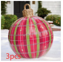 Boule de Noël Gonflable 60CM pour Décoration Extérieure