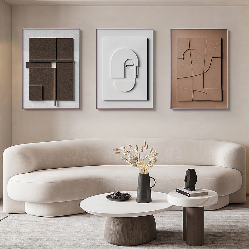 Peinture Suspendue Géométrique Morandi Abstracte en 3D