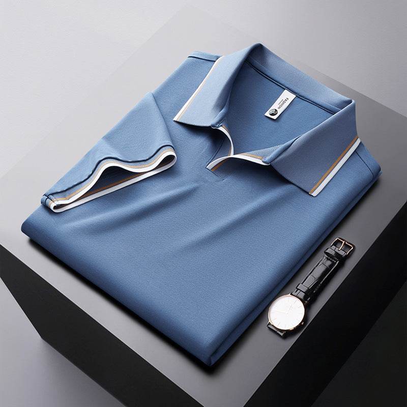 Polo en Soie de Murier à Manches Courtes pour Hommes - Allomarc.com