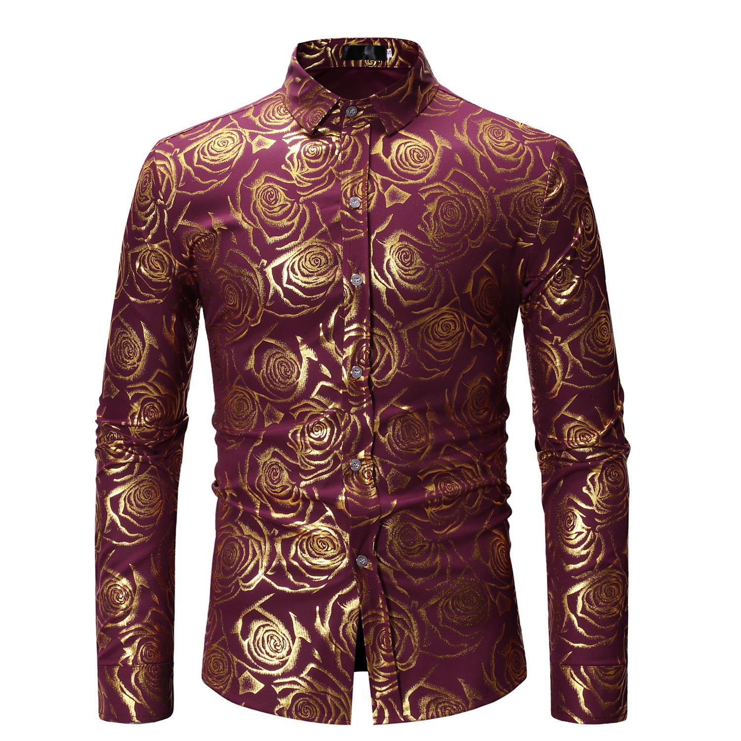 Chemise Casual à Manches Longues Imprimée Floral pour Homme
