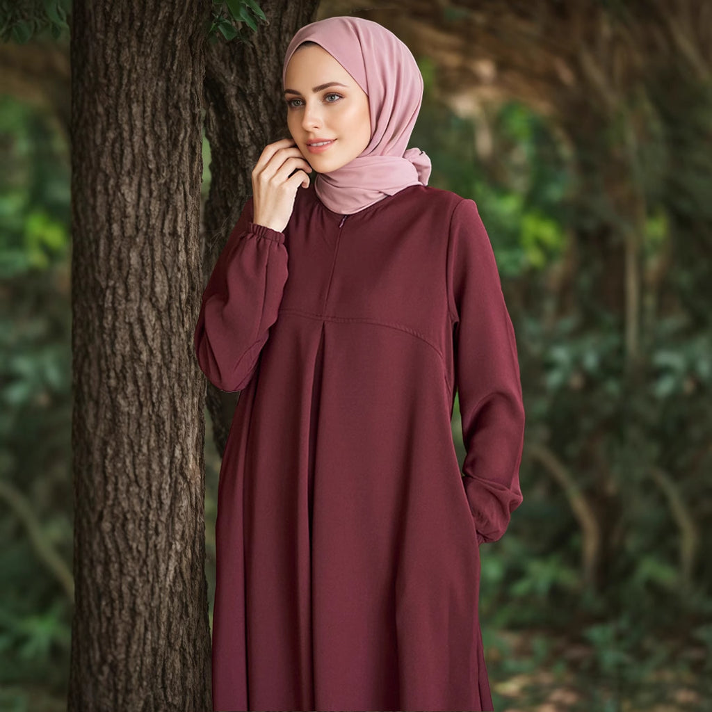 Robe Longue à Manches Longues Loose de Tempérament Arabe