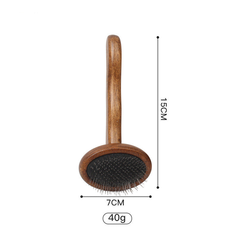 Peigne en Bois Massif Antique pour Éliminer les Poils Flottants