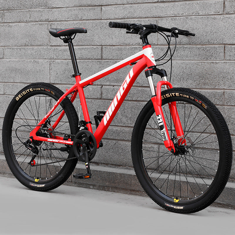 Vélo de montagne 24/26 pouces avec frein à disque et absorption de chocs