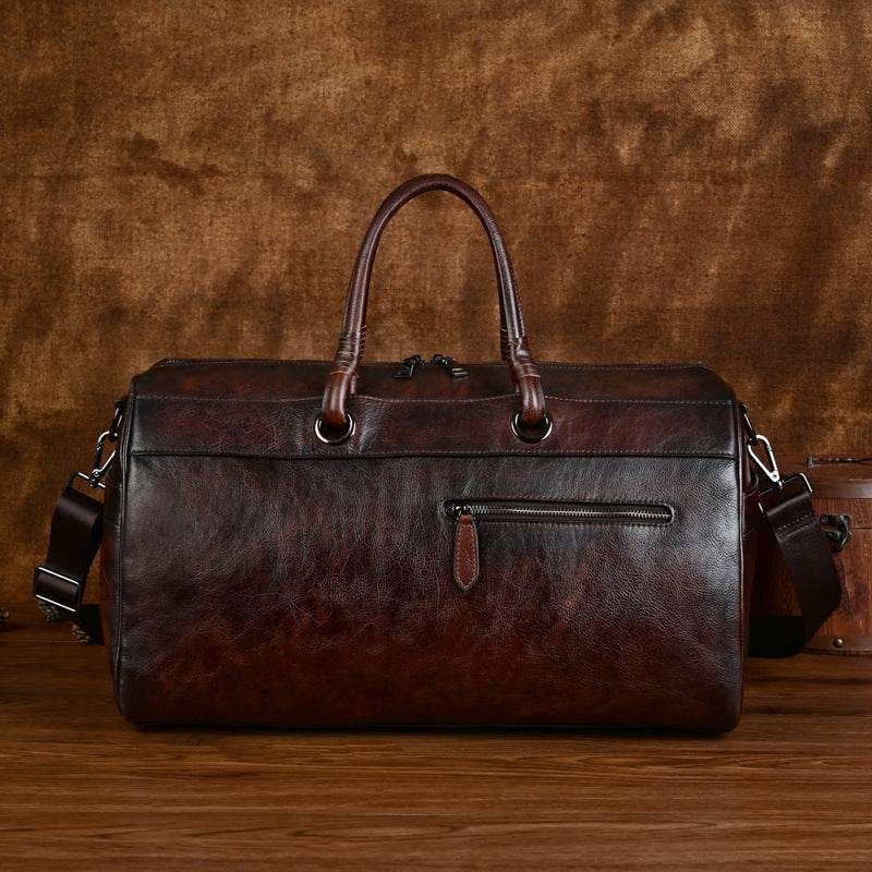 Sac en cuir de première couche fait main, rétro, grande capacité - Allomarc.com