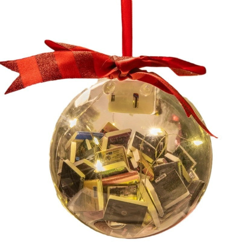 Décorations de Noël en Boules - Pendentifs Pleins de Livres
