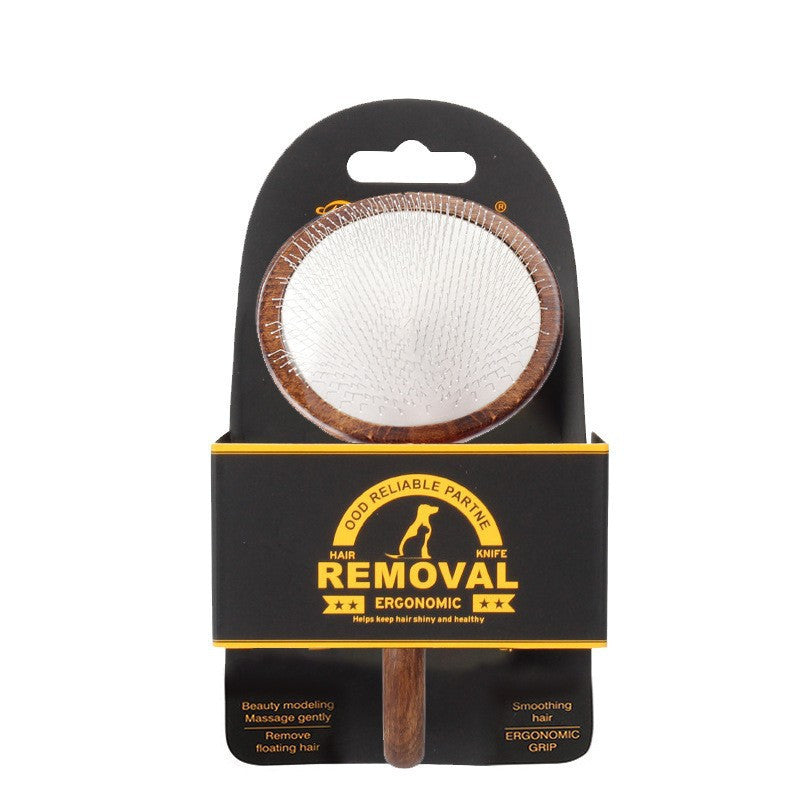 Peigne en Bois Massif Antique pour Éliminer les Poils Flottants