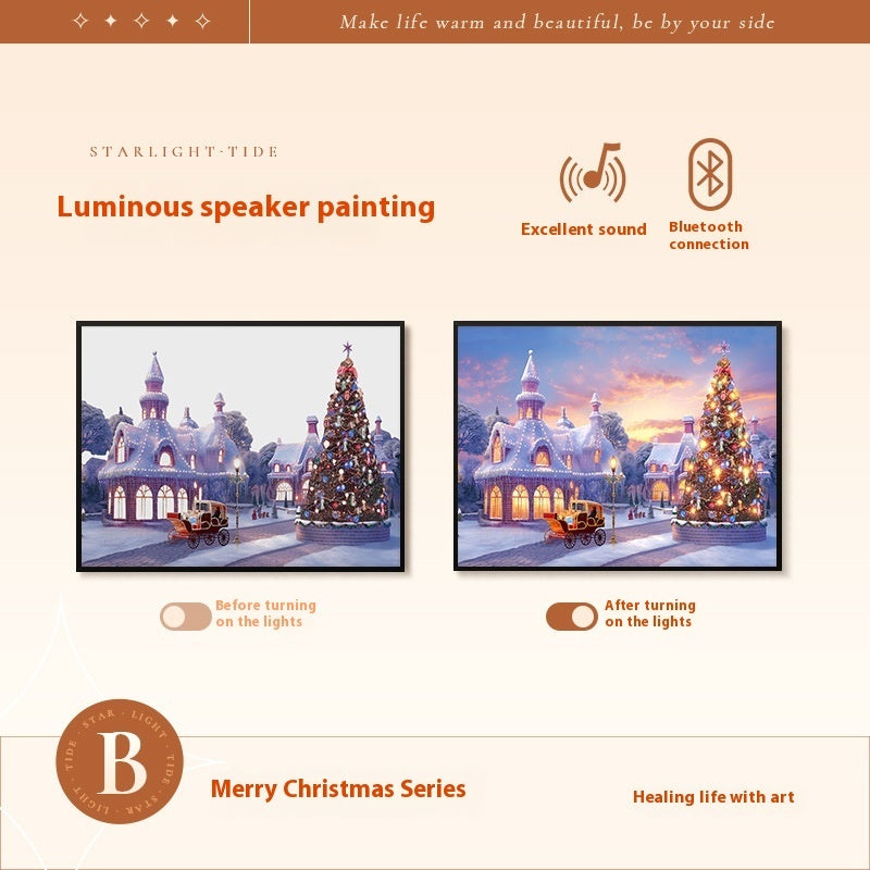 Haut-parleur Bluetooth Mini Peinture Cadeau de Noël