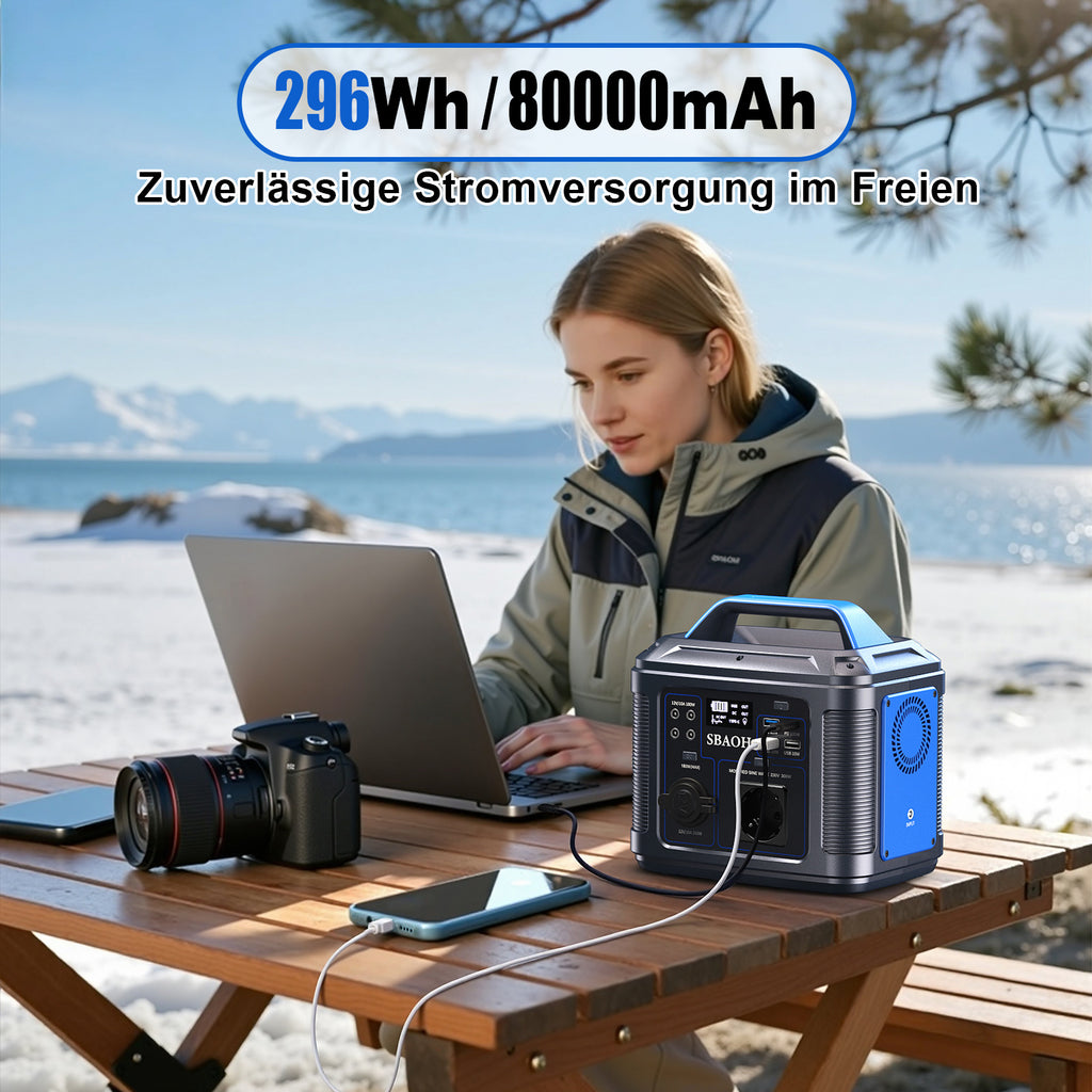 SBAOH Station D'Énergie Portable 300W - Générateur Solaire 296Wh